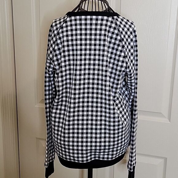 DRAPER JAMES Natalie Gingham Sweatshirt Size Medium NWT - Picture 5 of 10
